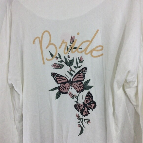 Wildfox Womens Bride Butterflies Make Up Lounge Open Front Robe White Sz Small - Picture 1 of 8